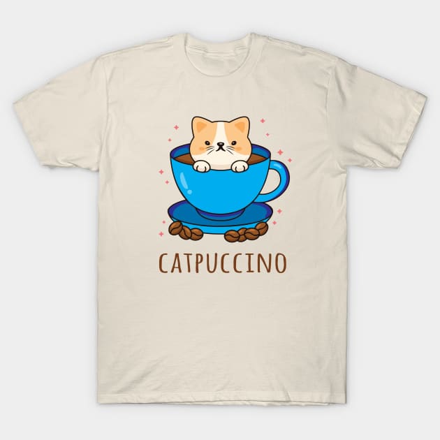 Catpuccino T-Shirt by Alema Art